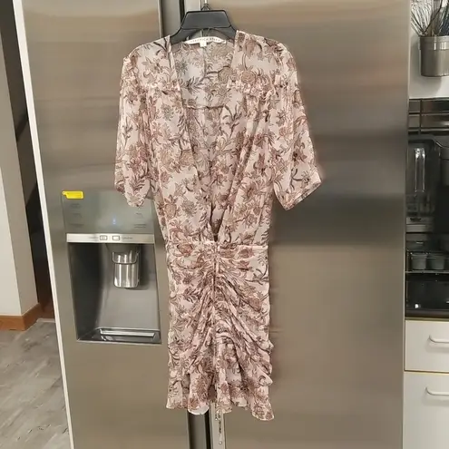 Veronica Beard ππ Dakota Dress Silk ~ Blush Multi-Color Floral Print 4 NWOT