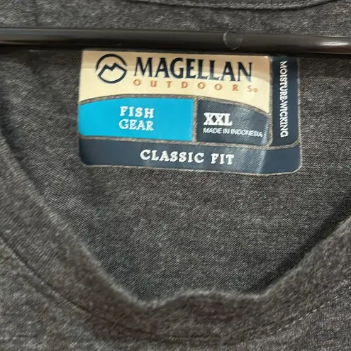 Magellan outdoors Gray Muscle Tee Classic Crew Neck