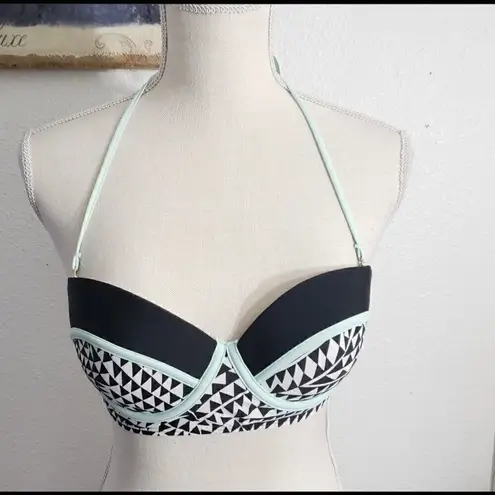 Black Green Multicolor Underwire Padded Triangle Swimwear Lot Of 3 Bikini Top M Black Size M