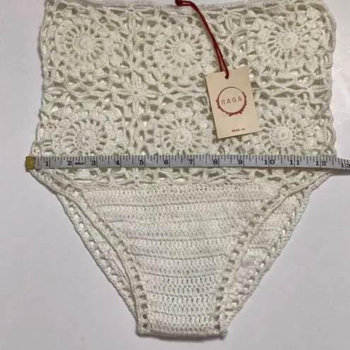 Raga New. ivory high waisted crochet bikini bottom. Retails $99