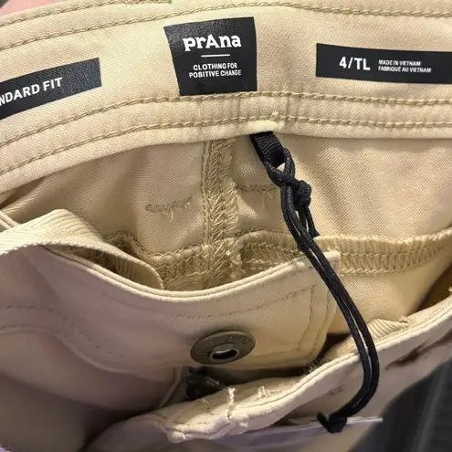 prAna NWT Khaki Stretch Zion Mid Rise Pants Size 4 T Tall