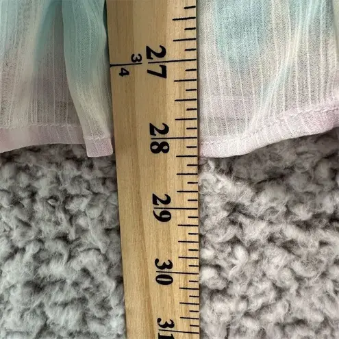 NWOT Swim Tie Dye Caftan Cover Up M Boho Beach Sheer Pastel Resortwear Blue Size M