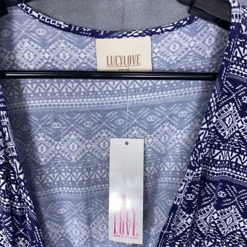 Lucy Love New Nwt Nantucket Romper Dark Blue White Womens Size Small 1/2 Sleeve