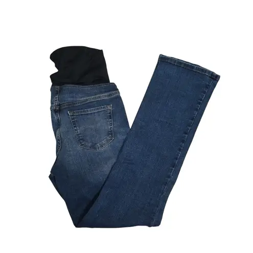 Isabel Maternity Womens 4/27 Skinny Bootcut Jeans Blue