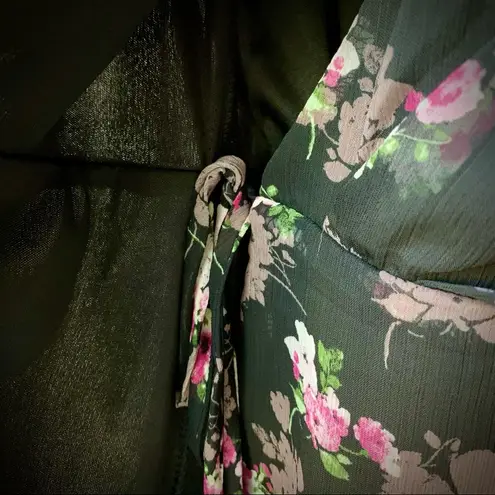 All in Favor Simone Floral Wrap Mini Dress, Size XS, NWT