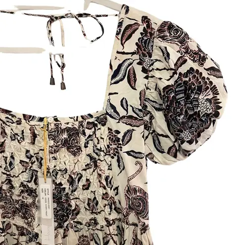 House of Harlow 1960 Puff Sleeve Smocked Mini Dress Size Medium - New with Tags 687P