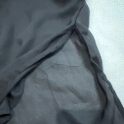 Notations Black Orange Floral Lace Trim Pleated Skirt