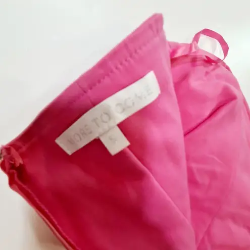 MORE TO COME Sophia Strapless Midi Dress in Pink Small