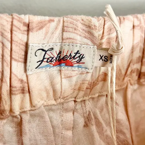 Faherty Linen Paradise Cove Women's Shorts in Orange Pink Color Size XS NWT