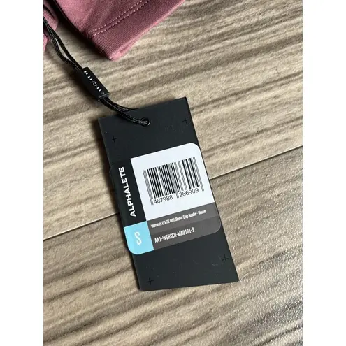 Alphalete  Woman’s  ELMTS Half Sleeve Crop Hoodie - Mauve , Size Small