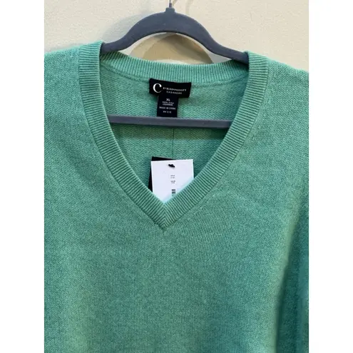 C By Bloomingdales Cashmere Sweater Size XL Green V Neck Long Sleeve Womens