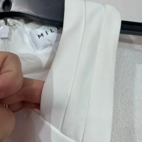 Milly Ellia Cady White Halter Asymmetrical Mini Dress NWT Bridal Cocktail Sz 2