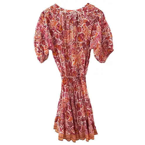 Poupette St. Barth Poupette St. Barth Mini Bona V-Neck in Red Chagal Size Medium