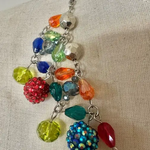 Jules colorful disco ball statement necklace