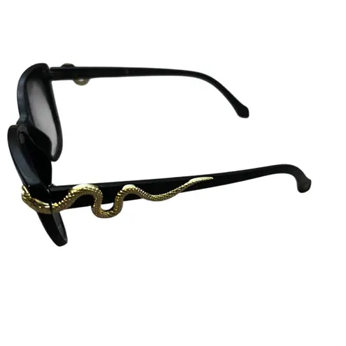 Foster Grant Black Gold Snake Gradient Sunglasses Womens Regal High Fashion