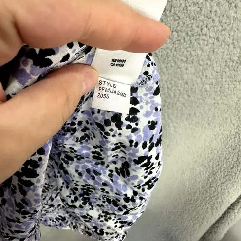 Kensie Babydoll Slip Top Womens Small Purple Geometric Y2K Boho Dainty Feminine