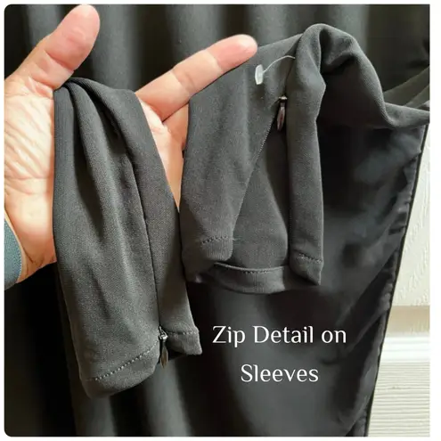 YSL Vintage Yves Saint Laurent Rive Gauche Black Bodycon Side Ruched Dress US 8