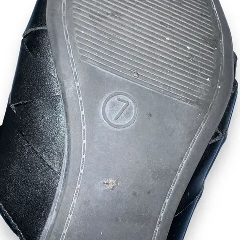 Big Buddha Womens Woven Mules Slip On Big Weave Shoes Slides Black Vegan Size 7