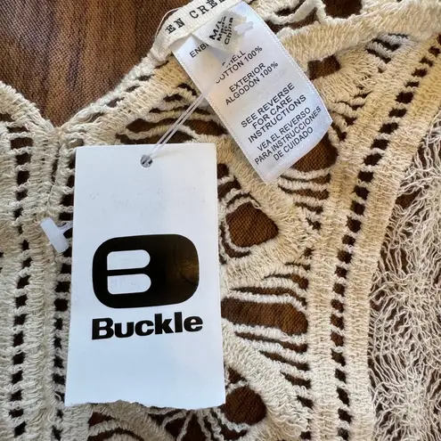NWT Women's Buckle En Creme Beige Crochet Shrug Cardigan Size M/L Cover