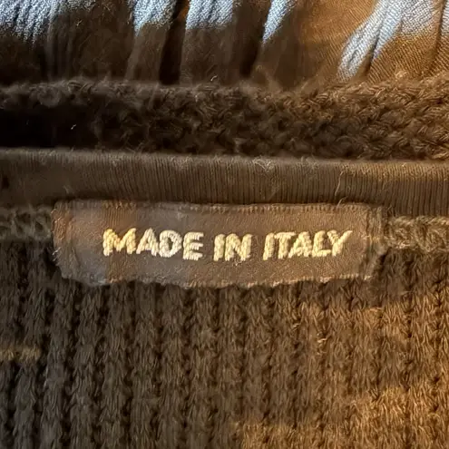 Italian Tunic Free Size Lagenlook Asymmetric Knit Oversized Poncho Cocoon Top Black