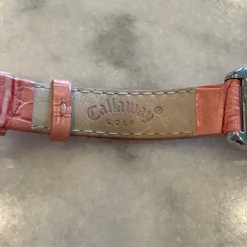 Callaway Watch Ladies Pink Leather Band with Pink face and gemstones - RARE