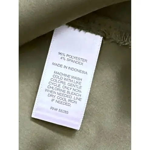 Cotton Express Express Womens Olive Embroidered V Neck Blouse Chic Casual Size S P