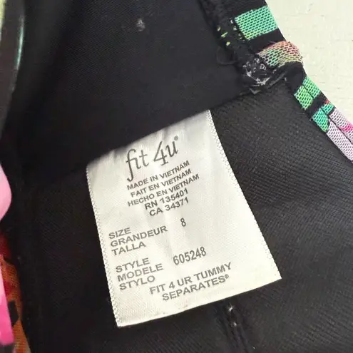 Fit4U Women’s 8 Patterned Tankini Swim Top Summer Beach Pool