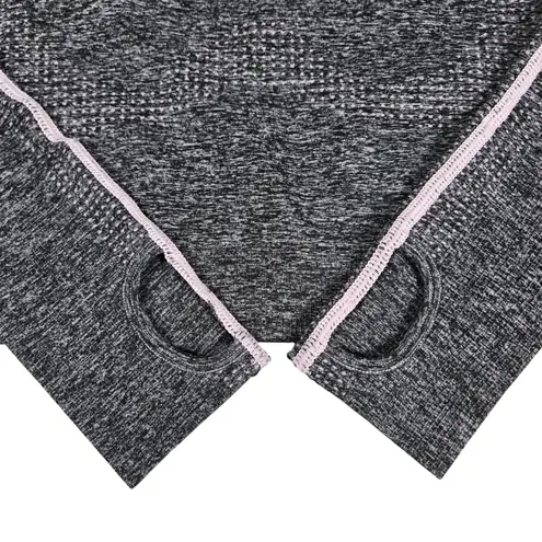 PINK Victoria's Secret Seamless Crop Top Long Sleeve Thumbhole Gym Workout S Purple