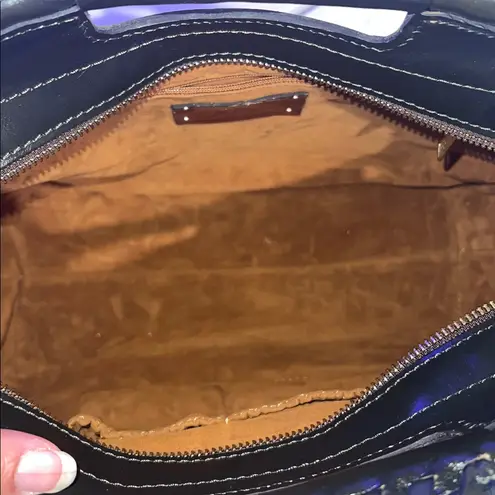 Patricia Nash Ovodda Satchel, Black, Leather, Classic,