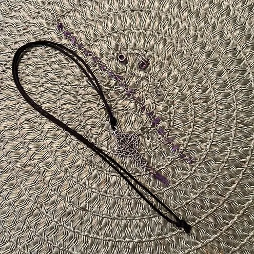 Vintage amethyst set silver earrings metal bracelet Celtic cross necklace EUC Purple