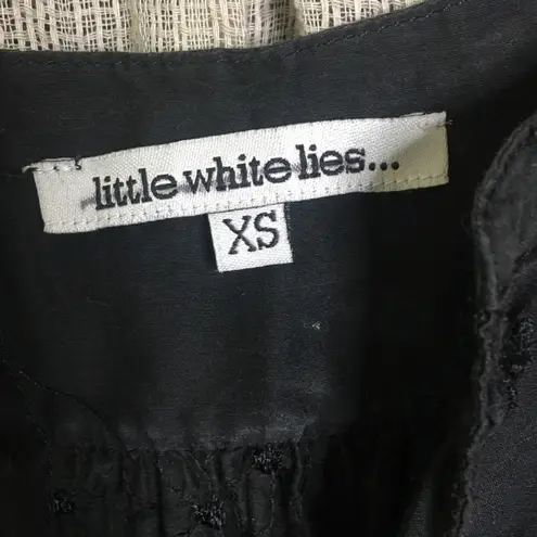 Little white lies bathing suit coverup dress black mesh XS High low
