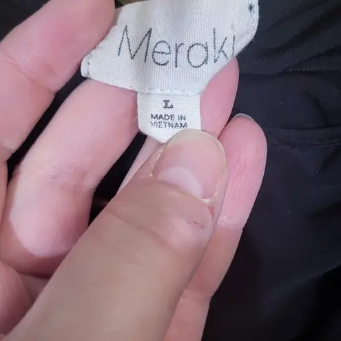 Meraki Black and White Relaxed Cut Out T