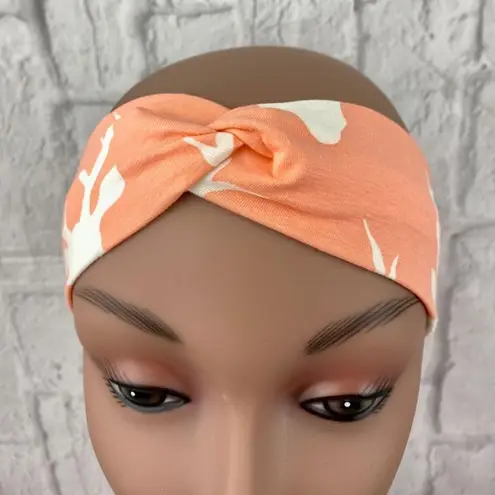 Handmade Buck Forest Orange & White Faux Turban Knottie
