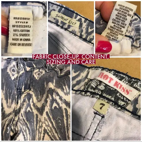 Hot Kiss SKINNY JEANS LOW RISE PRINT "SKINNY LILY" JEANS (7)