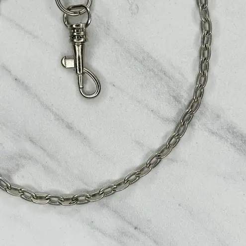 Silver Tone Oval Link Chain Purse Strap 46" Crossbody Bag Replacement ✨