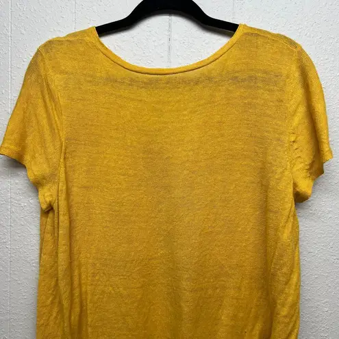 Womens Mustard Coastal Beach Feminine Chic Academia Womens Knit Sweater Medium