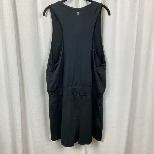 Sweaty Betty  Black Gary Sleeveless Racerback Romper Sz.XXL NWT