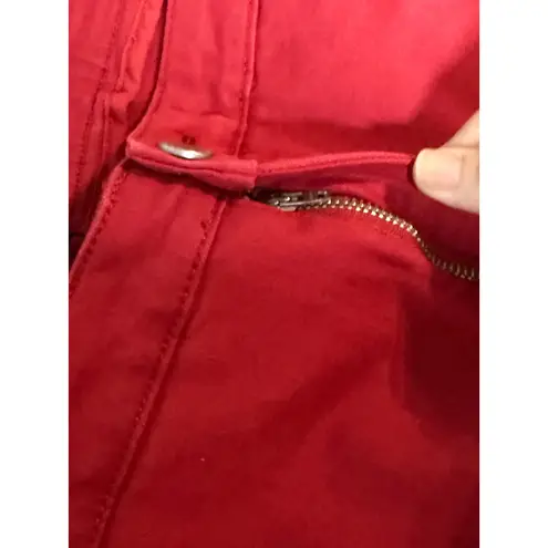 Universal Standard NWT Red Seine High Rise Skinny Jeans 27” Scooter Size 40