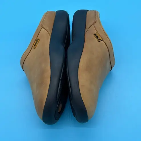 Ryka Nubuck Leather Camel Comfort Clogs Women Size 10M