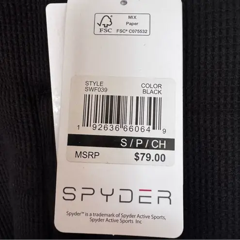 Spyder NWT Women’s Sherpa Fleece Thermal Hoodie Jacket Black - Small