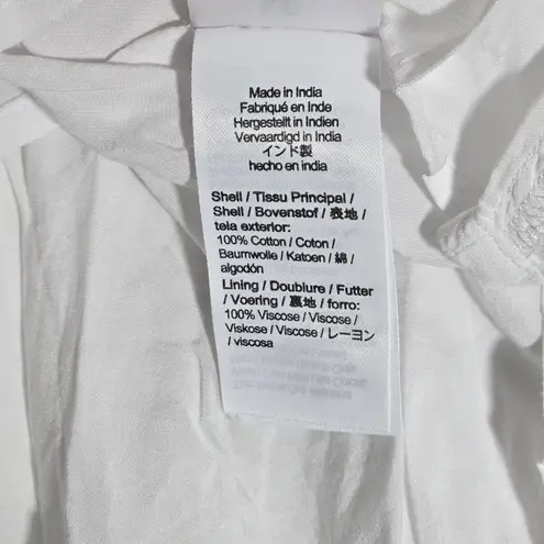 J.Crew J.‎ Crew Tiered lace-up mini dress in cotton poplin White S NWT