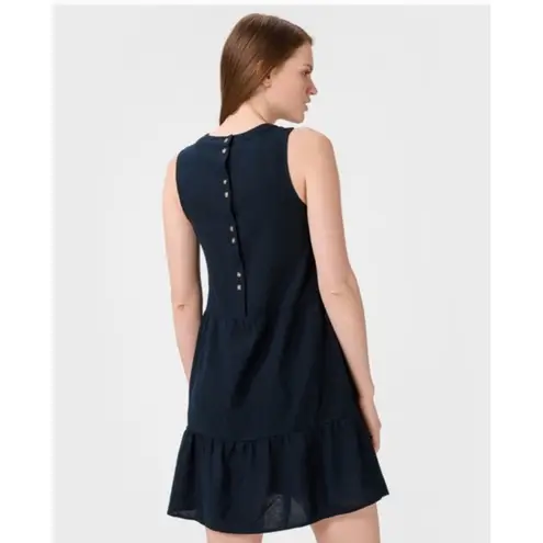 VERO MODA Vero Moda Dress Womens 12 Blue Tiered Helen Milo Mini Linen Blend