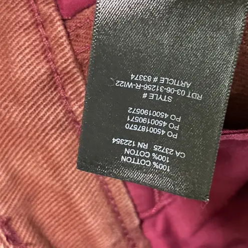 Aritzia TNA Baggy Cargo Pants Rust Red Cotton Utility Style Women's 00 Brown