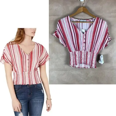 Crave fame Juniors' Batwing-Sleeve Crop Top NWT XS