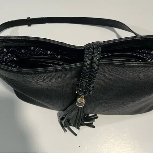 Stella & Dot Black Crossbody Bag with Sleek Design
