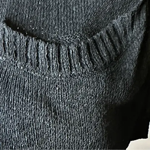 margaret o'leary Margaret O’Leary Black Viscose Blend Cardigan Sweater Button Up USA Dry Clean