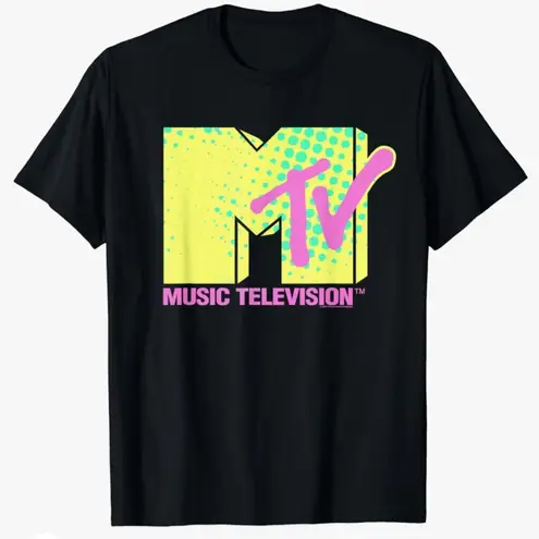 NWT MTV Neon Logo Short Sleeve Cotton T