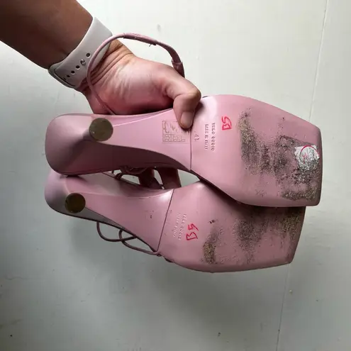 Gia Borghini - Strappy Wedge Sandal Square Toe Formal Prom Wedding Dressy Heel