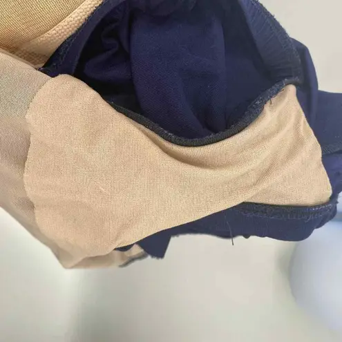 Slim Allure One Piece Swimsuit Womens 10 C+ Navy Blue Gold Nautical Medallion