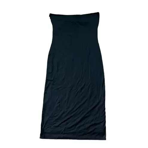 House Of‎ Harlow 1960 Stretch Jersey Strapless Midi Black Tube Dress Size Large